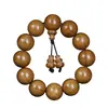 Pulsera de Madera Seis Caminos Cuentas Budistas de Madera 2.0 Joyería Madera Vieja Pulsera de Madera Natural 108 Cuentas Unisex Patrón de Sandía Cuentas de Oración