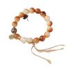 Hainan Carvão Natural Queimado Gordura de Ovelha Jade Branco Bodhi DIY Pulseira Tecida com Cordão de Contas para Canto para Acessórios Masculinos e Femininos