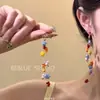 Museo del Color~Pendientes de Borla Estrella Coloridos de Verano para Mujer Diseño de Nicho Pendientes Dulces Pinzas para Orejas