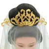 Joias Yingyi DIY Estilo Restauração Folha de Lótus Coroa Estilo Antigo Acessório de Cabelo Acessórios Hanfu Peça de Cabelo Materiais e Componentes