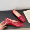 2026 Zapatos de abuela punta redonda suela plana sin cordones boca poco profunda estilo ballet zapatos tipo frijol punta redonda lazo estilo coreano nuevo