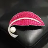 Broche Cuadrado de Cristal de Hoja de Lujo de Gama Alta con Incrustaciones Completas de Diamante y Diseño de Planta de Perlas de Agua Dulce para Mujer