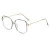Lentes Negros de Montura Grande, Lentes Planos Anti Luz Azul, Gafas Simples Antirradiación, Se Pueden Equipar con Graduación para Miopía 30016