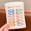 Pinzas de Colores Ovaladas para el Cabello de Niñas, Pinzas BB para Flequillo y Cabello Fino, Pinzas para el Pelo de Bebé Lindas de Cuadros de Gota de Agua