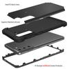 Para Samsung S21 FE capa protetora de celular três-em-um PC silicone capa traseira Samsung S21 capa protetora anti-queda