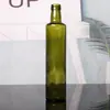 Garrafa de azeite verde escuro atacado garrafa de óleo de camélia vidro garrafa pequena de óleo de gergelim comestível garrafa vazia de óleo de gergelim garrafa de óleo para cozinha e casa