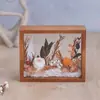 Moldura de Foto Vazada Estéreo de Madeira Sólida Nórdica Acrílico Flor Seca Flor Eterna Sacola de Material DIY Moldura de Foto Presente para Casal