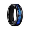 Joyería de Tungsteno Nuevo Estilo Transfronteriza Anillo de Meteorito Azul para Pareja de Acero de Tungsteno Moda Europea y Americana Anillo para Hombre Venta al por Mayor