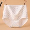 Roupa íntima feminina de algodão cintura alta abdominal confortável plus size cuecas estampadas jacquard para mães de meia-idade e idosas
