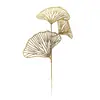Flores Artificiais Folhas de Ginkgo de 3 Pontas e 5 Pontas Leque Dourado Flores Artificiais de Casamento Guia de Casamento Arranjo de Flores Decorativo Flores Artificiais