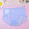 Ropa Interior Femenina de Algodón Puro con Encaje, Color Sólido, Bacteriostática de Grafeno, sin Costuras, para Cruce de Fronteras, Talla Grande para Vientre, de Cintura Media