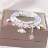 Libro Caperucita Roja Mismo Estilo Estudiante Pulsera de Glaseado de Palomitas de Maíz Hecha a Mano con Cuentas Dibujos Animados Cristal Pulsera Infantil Venta al por Mayor Cajas de Regalo