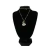 Accesorios para Exhibición de Joyería Cadena de Suéter Collar Modelo de Cuello Soporte de Exhibición Terciopelo Negro Piel Sintética Modelo de Cuello Retrato