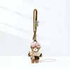 Chaveiro de Boneca de Pelúcia Pingente de Bolsa Brinquedo Decoração de Mochila Presente de Casal Chaveiro de Ursinho Fofo