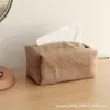 Tela de Algodón y Lino Japonesa Caja de Pañuelos Simple Posada para Tomar Fotos Portapañuelos con Cordón Hogar Creativo Sala de Estar Mesa de Comedor