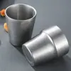 Taza de agua de acero inoxidable estilo coreano restaurante de barbacoa doble capa anti-quemaduras taza de té dorada taza para bebidas taza de cerveza