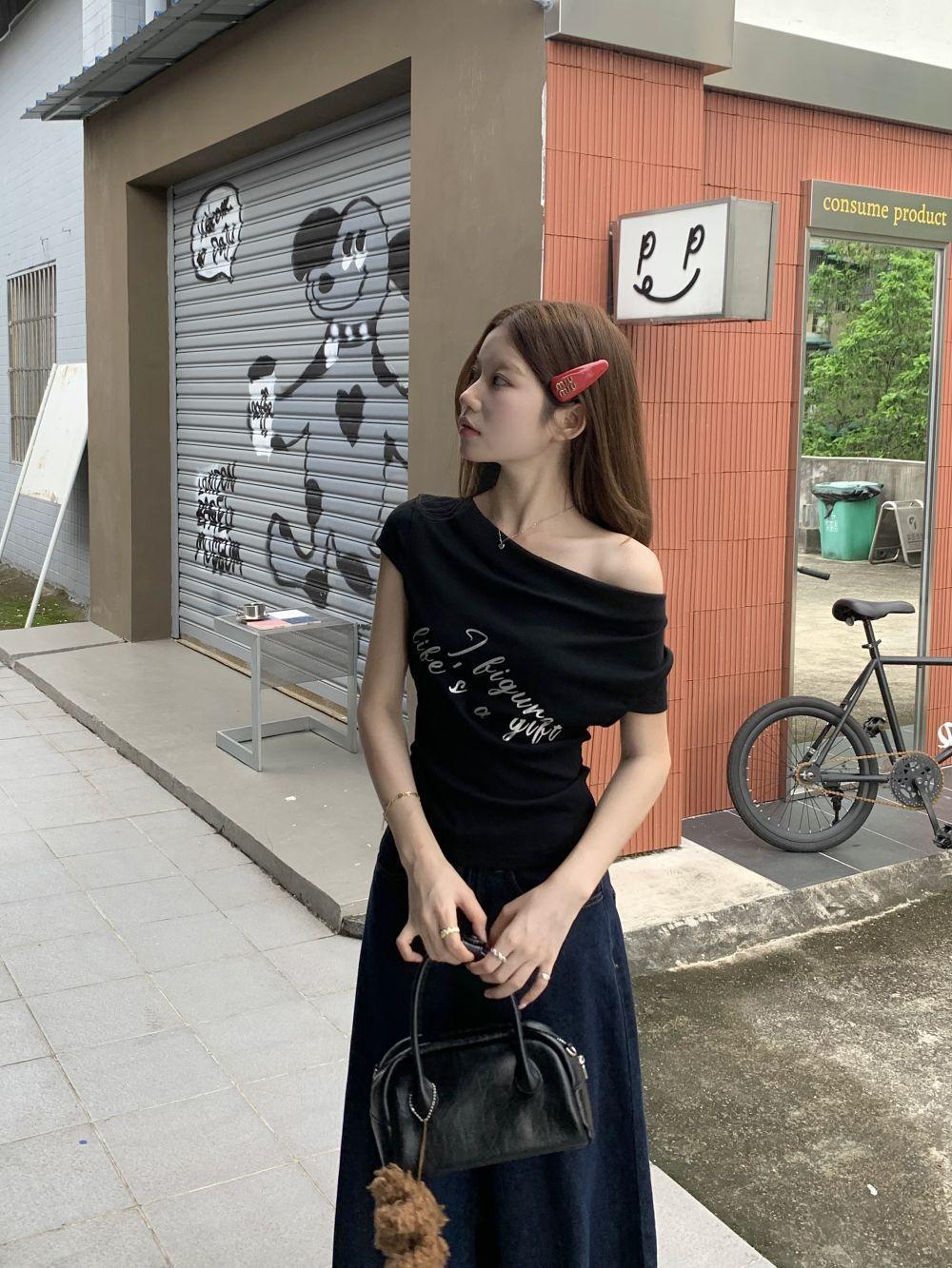 复制_kumikumi甜辣妹字母印花短袖T恤女.jpg