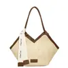 Bolso de Paja Tejida para Mujer Gran Capacidad 2025 Nuevo Verano Versátil Bolso de Hombro Textura Popular Bolso Tote para Viajes Diarios