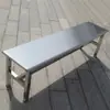 Banco de Lazer Aço Inoxidável Banco Longo Banco para Trocar Sapatos Oficina Sem Poeira Hospitalar Banco Longo Banco de Banheiro Vestiário