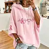 Sudadera con Estampado de Letras Transfronteriza 2026 para Mujer, Estilo Pulóver, con Capucha, Tejido de Bucle Pequeño, Estampado 3D
