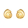 Xinyixinxin Diseño de Nicho Transfronterizo Pendientes Pequeños de Caracola Acero Inoxidable Chapado en Oro Real de 18K Pendientes Lindos e Interesantes Venta al por Mayor