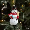 Novo Pingente de Plástico Cartoon Pintado de Vermelho e Branco Papai Noel Árvore de Natal Decoração Suspensa Suprimentos para Decoração de Atmosfera