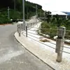 Barandilla de protección paisajística con cable de acero para jardín municipal, pasarela de parque, carretera frente al lago, barandilla de protección de visualización con cable transparente