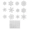 Banner de Decoración de Primer Cumpleaños de Copo de Nieve Nuevo Producto Transfronterizo Decoración de Pastel de Primer Cumpleaños de Invierno Topper de Copo de Nieve