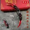 Cuchillo de Garra Plegable de Rebote Juguete para Niño Cuchillo de Garra Modelo sin Filo Hoja de Garra de Doble Cabeza Modelo de Metal Arma