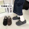 Zapatos Burken Elevados por Dentro para Mujer Zapatos de Algodón Cálido con Forro de Felpa y Suela Gruesa para Mujer Zapatos de Lana Nuevos de Invierno para Mujer Calzado de Exterior de una Sola Capa para Mujer