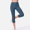 Pantalones de yoga de cintura alta para mujer que levantan los glúteos, pantalones de compresión ajustados de alta elasticidad, pantalones capri de secado rápido para correr, deportes y fitness, comercio exterior transfronterizo