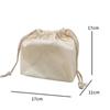 Fabricantes de bolsas de lona con cordón en blanco, venta al por mayor, bolsas de almacenamiento de compras de algodón, producción con logotipo impreso
