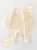Primavera e Outono Recém-Nascido 0-6 Meses Veludo Macio Classe A Roupa de Dormir para Bebê Macacão Roupa de Borboleta para Bebê Recém-Nascido Roupa Estilo Monge