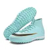 Zapatos de fútbol de caña alta de talla grande 32-47 transfronterizos para hombres, mujeres, adultos y niños, adecuados para competición y entrenamiento, con tacos TF y tacos redondos largos AG