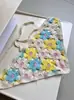Viajes de Primavera y Otoño Ins Estilo Dulce y Cariñoso Diadema Tejida a Mano Accesorios para el Cabello de Mujer Cinta Tejida a Crochet Verano Bufanda Triangular