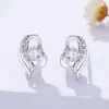 Brincos de prata esterlina s925 temperamento coreano pequeno fresco moda simples personalidade orelha jóias brincos de platina banhados