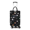 Carrito pequeño para la compra del hogar rueda universal carrito de compras portátil bolso de mano bolsa de compras de papel de aluminio aislante bolsa con ruedas venta al por mayor