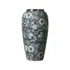 Vaso de Mesa Cerâmico com Apliques Feito à Mão Jingdezhen para Sala de Estar de Hotel Pousada Ornamento Decorativo Estilo Chinês Novo Jarro de Cerâmica Retrô
