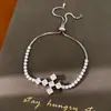 Pulseira olho de concha cravejada com zircônia, toque de luxo leve de nicho de alta qualidade, personalizada, moderna, simples, joias versáteis para atacado