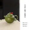 Tetera de Cerámica de Arcilla Estilo Antiguo con Chispas Doradas para Uso en Casa, Perfecta para Té Gongfu, con Filtro de Agujero de Bola y Diseño de Mango