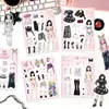8 pegatinas de disfraz de chica K-pop, pegatinas de juego de ensamblaje de juguete para niños, pegatinas de rompecabezas de dibujos animados para armar