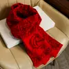 Bufanda Roja China con el Carácter '' para el Año de Nacimiento, Adecuada para Hombres y Mujeres, Regalo de Otoño e Invierno, Calentador de Cuello para Personas de Mediana Edad y Mayores