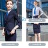 Traje del mismo estilo para hombre y mujer Vestido de temperamento Traje a rayas Traje de negocios Ropa de trabajo de gerente bancario Herramientas de venta