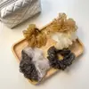 Scrunchie de Rede com Estampa de Leopardo e Coração 2026 Novo Estilo Feminino de Alta Qualidade para Coque Acessório de Cabelo Extra Grande Corda de Cabelo