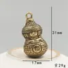 Nuevo Colgante de Calabaza Hueca de Seis Caracteres Colgante de Bolsa Pequeña Bagua Atractor de Riqueza Creativo Llavero de Coche de Latón Retro