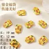 Acessórios de joia em liga que preservam a cor método antigo ouro de areia duas vidas feliz boa sorte contas espaçadoras corda de tecelagem diy fio de contas artesanal para amarrar pequenos acessórios