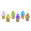 Colgante Llavero Dibujos Animados Crema Pegamento Accesorios Carcasa Teléfono Móvil Accesorios Resina Dibujos Animados Tridimensionales Comida Juego Cono Helado