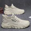 Sapatos Masculinos Respiráveis Vazados Verão Novo Malha Bico Redondo Sola Macia Leve Confortável Sapatos Casuais Modernos Simples Sapatos Esportivos