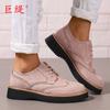 Zapatos de Mujer Juti Comercio Exterior talla grande Cabeza Redonda en stock Primavera y Otoño Transfronterizos en stock Zapatos de Moda para Mujer Europeos y Americanos de Amazon