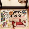 Alfombra decorativa de dibujos animados de Shin-chan, absorbente de agua, secado rápido, resistente al desgaste, tapete de suelo de tierra de diatomeas, se puede cortar a medida, fácil de mantener, tapete antideslizante para pies